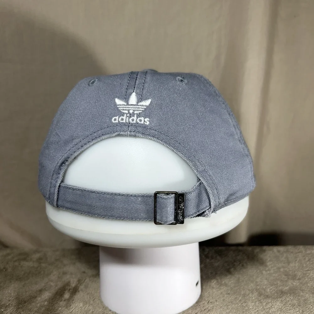 Adidas Originals Trefoil Relaxed Dad Hat Slate Grey Washed Strapback Cap